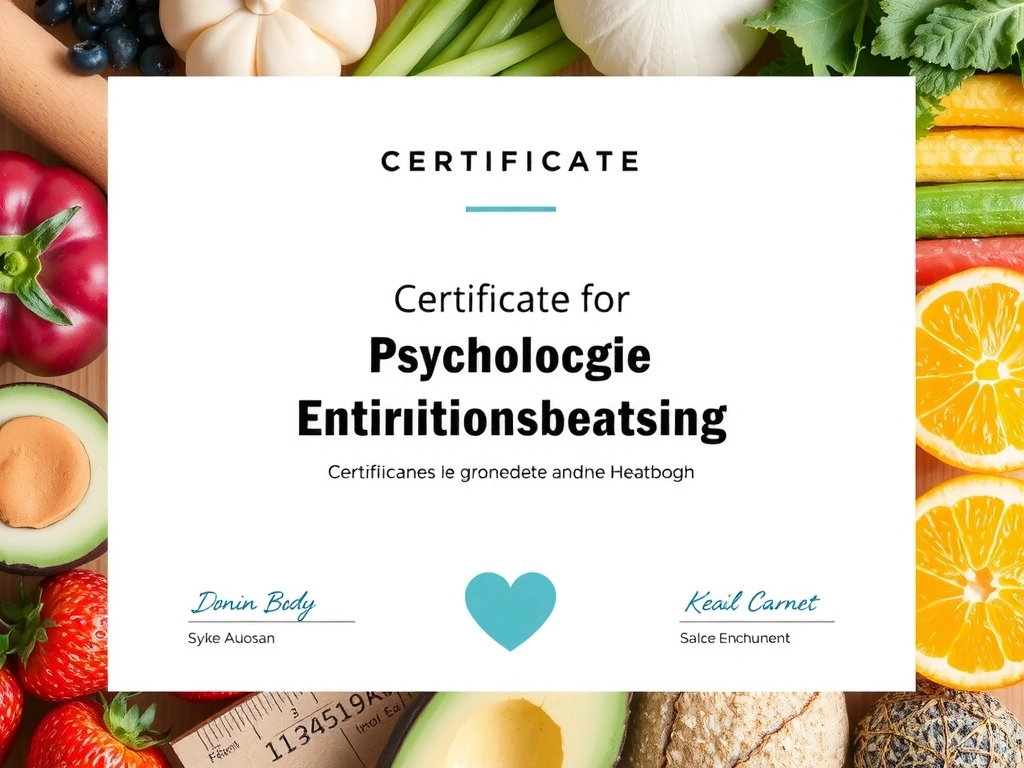 Zertifikat: Psychologische Ernährungsberatung